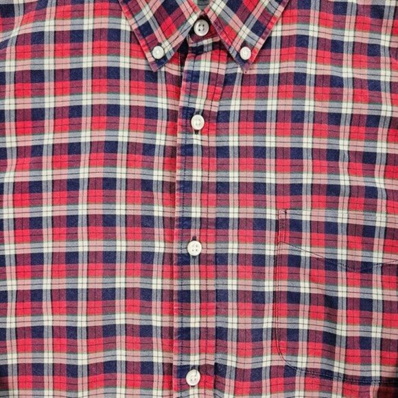 Denim & Supply Ralph Lauren Shirt Red Blue White Purple Plaid Mens Size XXL 2XL - Picture 9 of 12